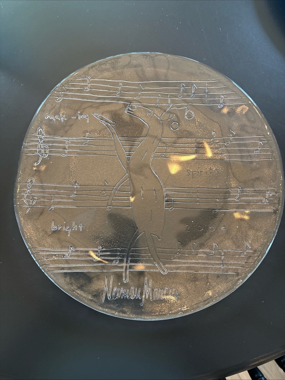 Neiman Marcus Christmas Collectible 12 inch Dancing Reindeer plate